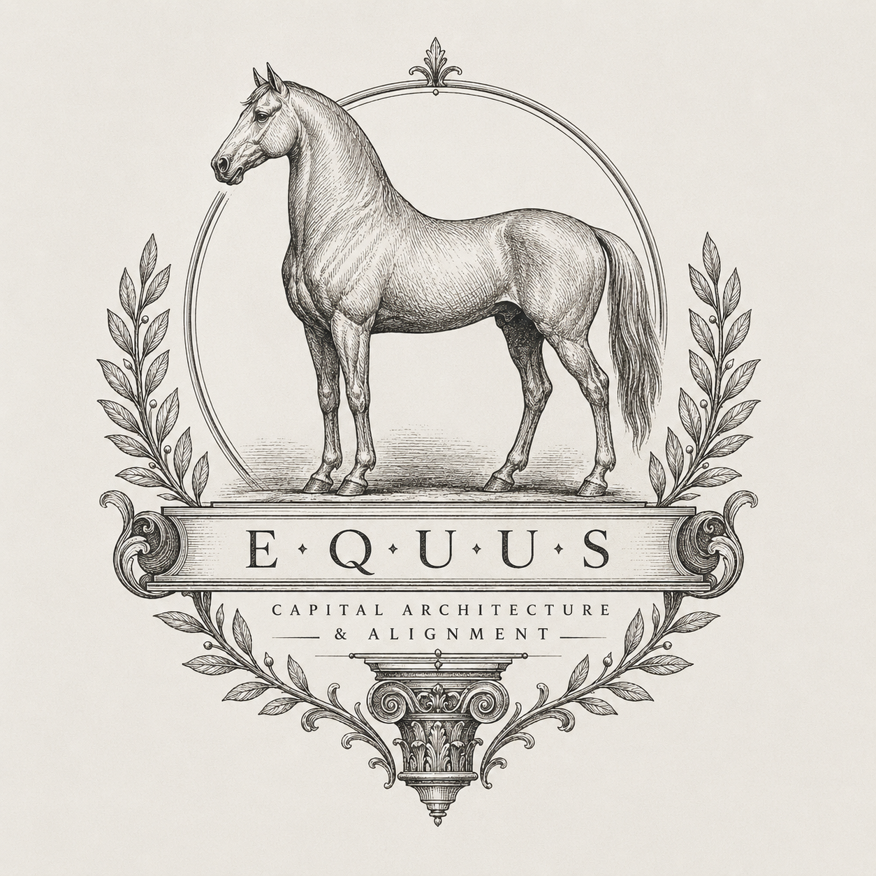 Equus — engraved institutional emblem